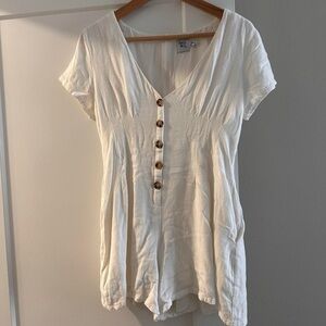 Princess Polly Short Sleeve Romper / jumpsuit white